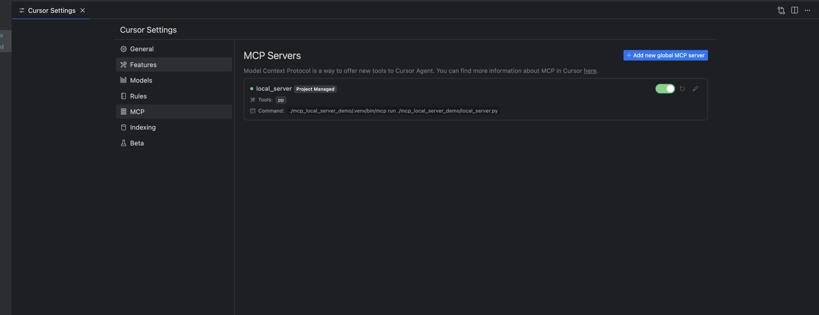 Cursor config